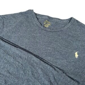 Polo Ralph Lauren Long Sleeve T-Shirt Men's XXL Heather Navy‎ Blue Pony Logo